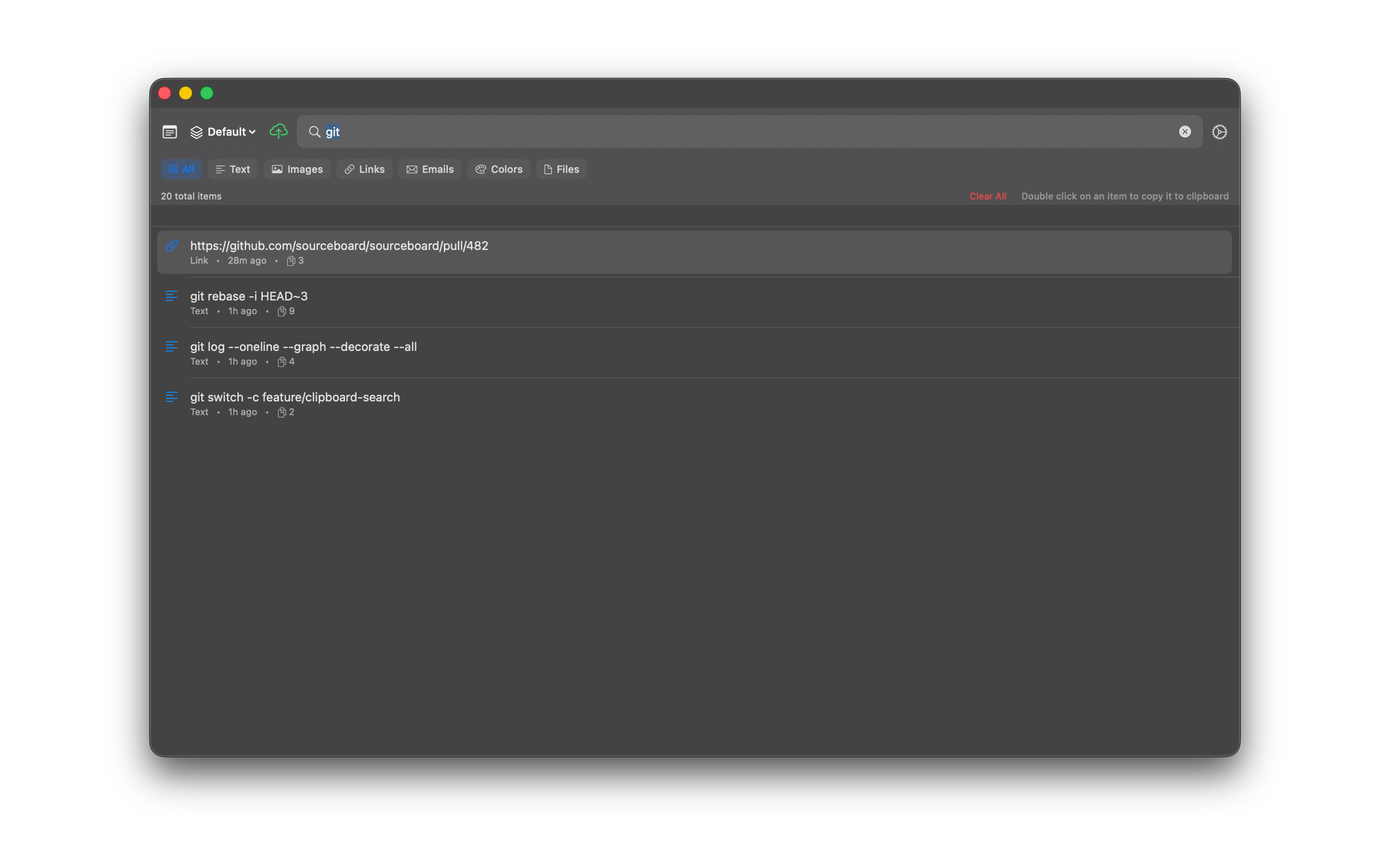 SourceBoard search