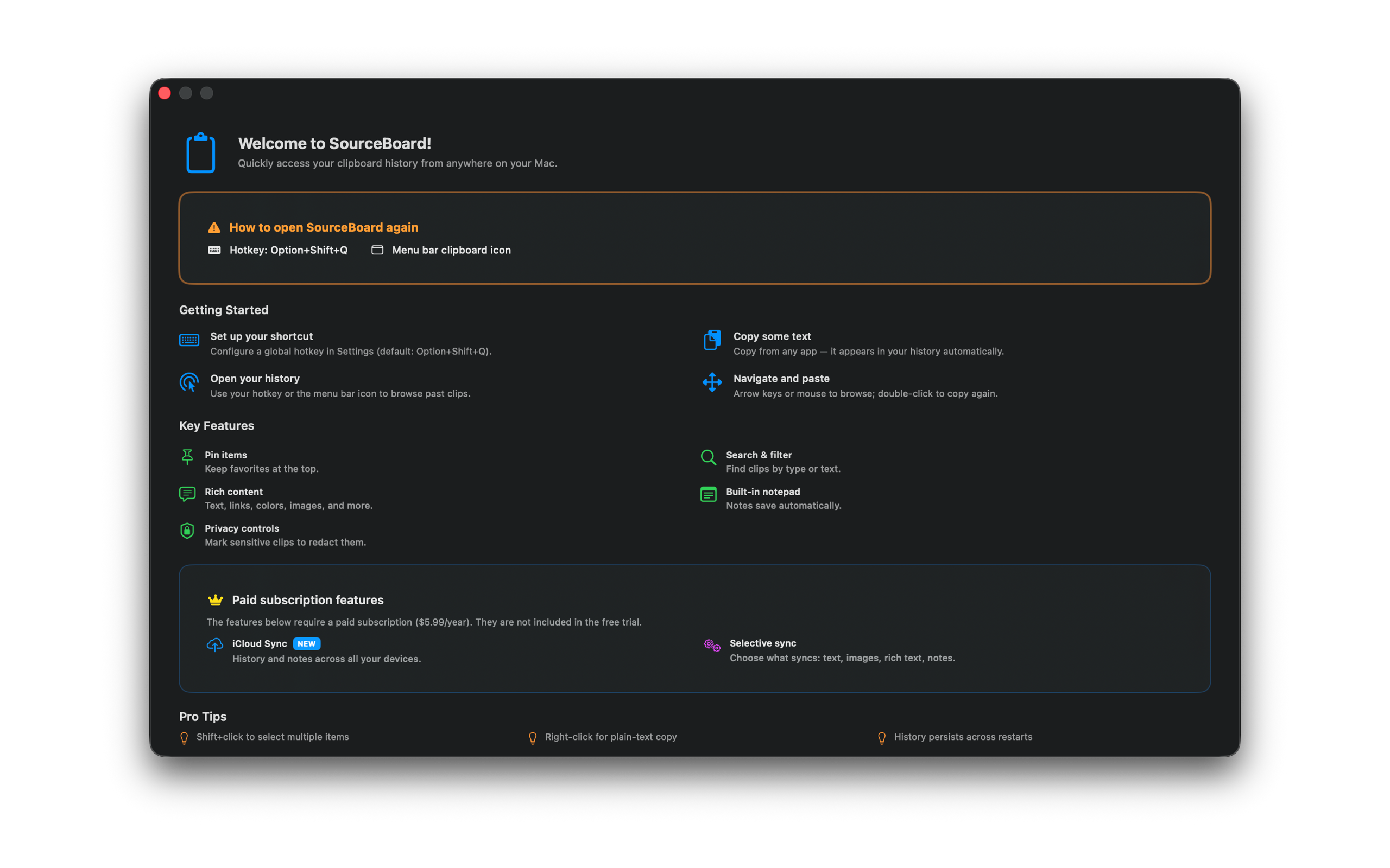 SourceBoard Getting Started