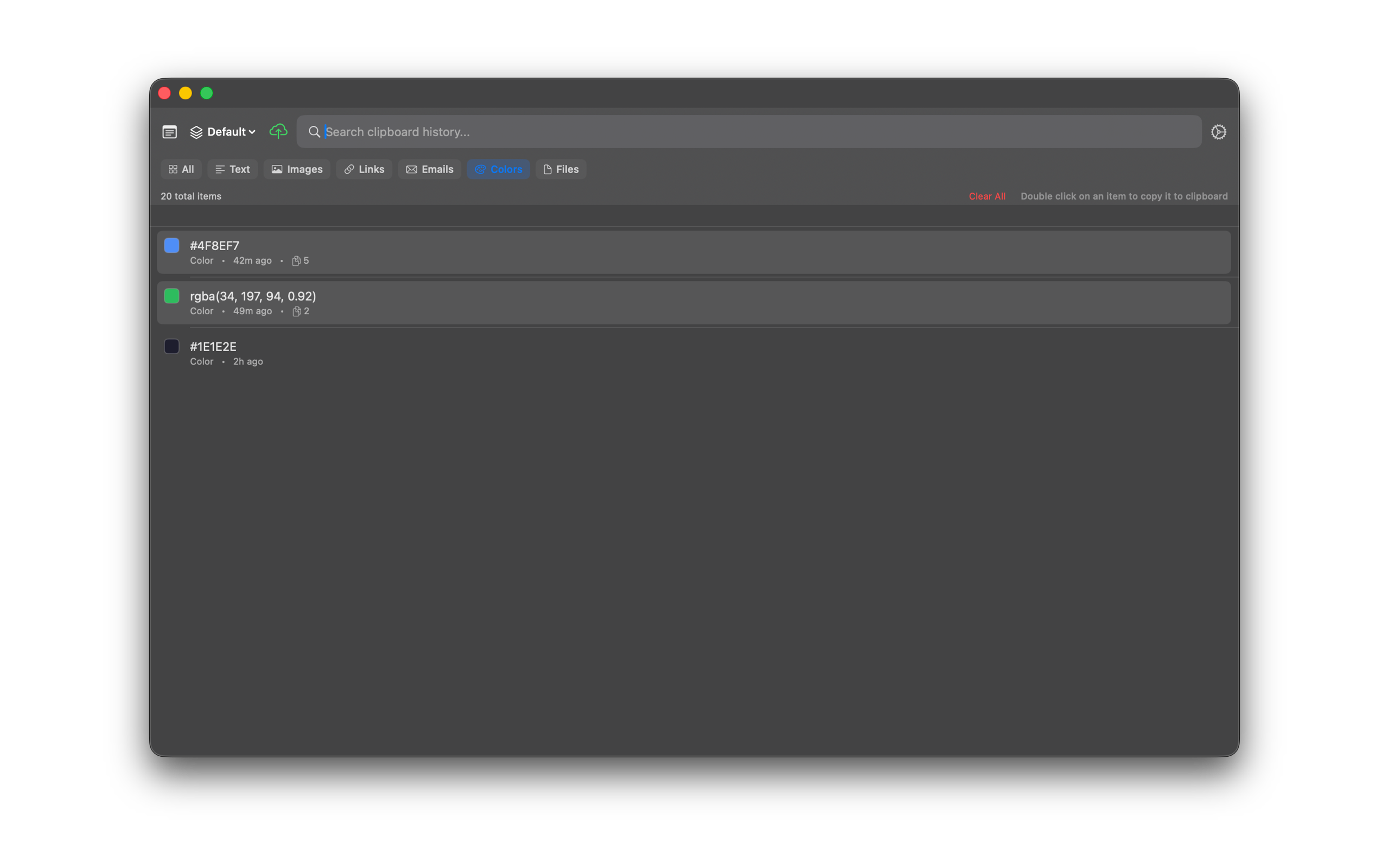 SourceBoard colors filter